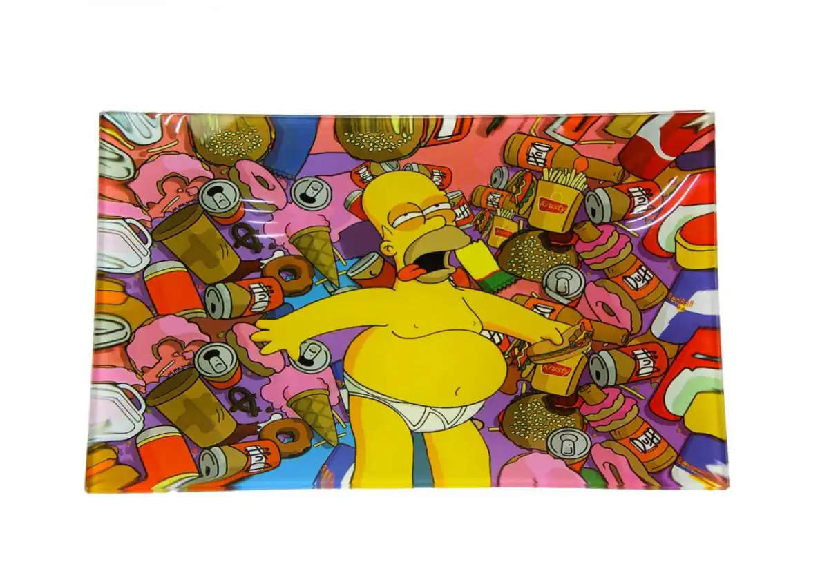 Поднос стеклянный Homer Simpson