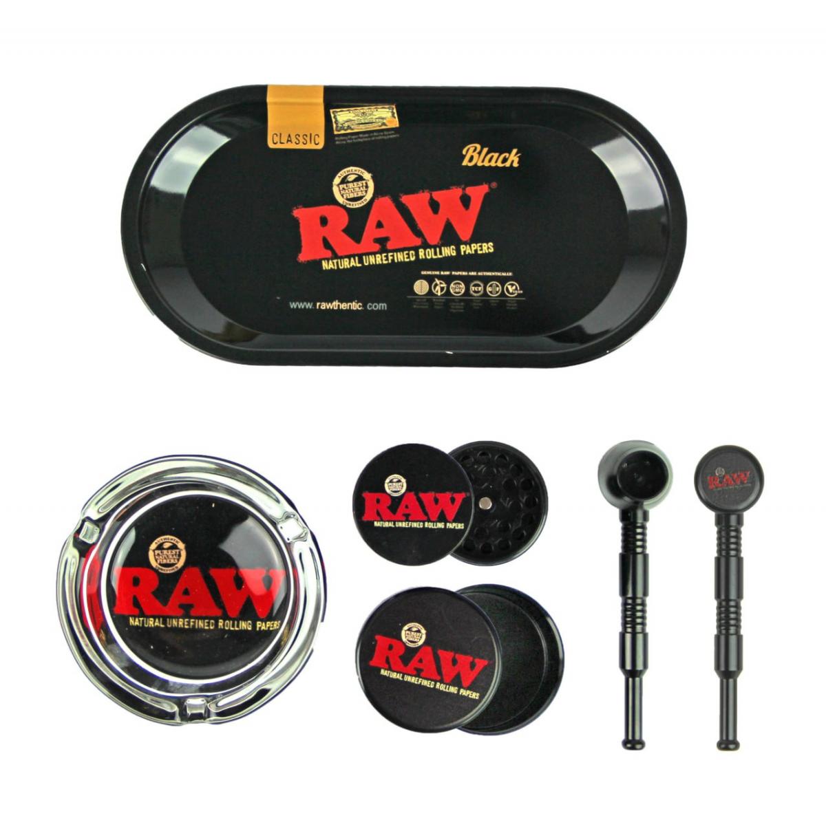 Подарочный набор с аксессуарами для курения RAW Black