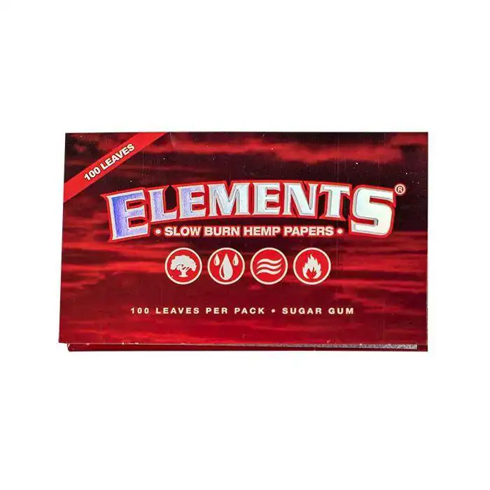 Бумажки Elements Red (Hemp) Single Wide