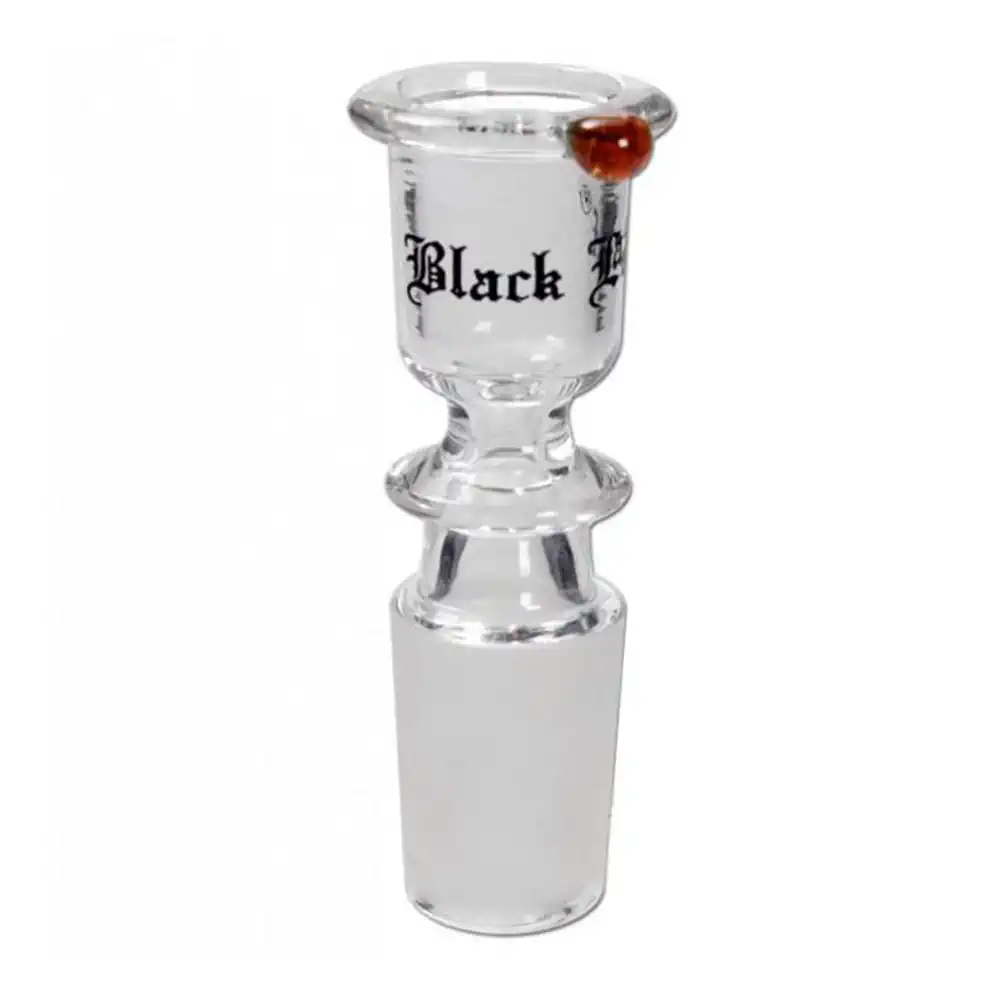  18,8  Black Leaf Glass Bowl Cylinder